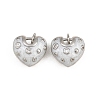 Brass Micro Pave Clear Cubic Zirconia Charms CU-CBAA571-12P-1
