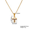 304 Stainless Steel Pave Clear and Purple Religion Cross Cubic Zirconia Pendant Necklaces for Women WG5CABF-01-2