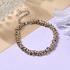 304 Stainless Steel Ring Link Chain Bracelets for Women BJEW-Z084-01GP-2