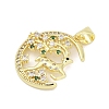 Brass Micro Pave Cubic Zirconia Pendants KK-D317-133G-2