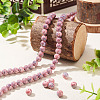 1 Strand Baking Paint Glass Beads Strands DGLA-TADJ0001-01E-4