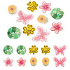 10Pcs 5 Style Transparent Acrylic Pendants TACR-TA0001-32-1