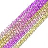 Transparent Gradient Color Glass Beads Strands GLAA-H021-01B-03-2