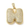 Brass Micro Pave Cubic Zirconia Pendants KK-E061-03G-08-1