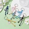 Cross & Evil Eye Zinc Alloy Enamel Pendants Keychains KEYC-JKC00609-2