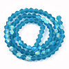 Imitate Austrian Crystal Bicone Frosted Glass Beads Strands LS-EGLA-A039-T3mm-MB01-2