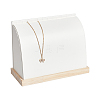PU Imitation Leather Necklace Stands NDIS-WH0006-19A-1