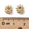 Brass Micro Pave Cubic Zirconia European Beads KK-B142-13A-01G-3