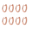  4 Pairs Clear Cubic Zirconia Hoop Earring EJEW-NB0001-11RG-1