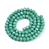 Electroplate Opaque Solid Color Glass Beads Strands EGLA-A044-P6mm-L31-3