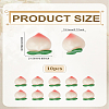 12Pcs Plastic Artificial Fruit Peach DJEW-LP0001-23-2