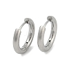 Tarnish Resistant Frosted 304 Stainless Steel Huggie Hoop Earrings for Women EJEW-C096-32C-P-1