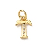 Brass Micro Pave Cubic Zirconia Charms KK-I382-03G-T-1