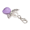 Acrylic Heart Angel Pendant Decorations HJEW-JM04186-5