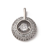Brass Micro Pave Cubic Zirconia Pendants KK-Q070-01D-P-1
