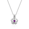 Flower Pattern Pendant Necklaces TF8592-2-1