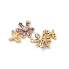 Brass Micro Pave Cubic Zirconia Pendants X1-KK-C099-02G-01-2