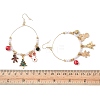 Christmas Theme Alloy Enamel Dangle Earrings LS-EJEW-B068-01G-01-3