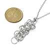 304 Stainless Steel Cable Chains Macrame Pouch Empty Stone Holder for Pendant Necklaces Making NJEW-TA00085-01-5