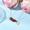 Natural Red Jasper Chip & Constellation Pendant Necklaces NJEW-JN05084-01-2