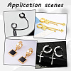 16Pcs 4 Colors 304 Stainless Steel Huggie Hoop Earrings Findings STAS-WR0001-15-5