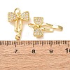 Brass Micro Pave Clear Cubic Zirconia Pendants CU-E003-06G-3