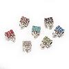 Alloy Rhinestone European Dangle Charms MPDL-S043-M-1