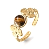 304 Stainless Steel Cuff Open Rings for Women GG-CBAE295-01G-06-3
