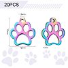 Unicraftale 201 Stainless Steel Pet Charms STAS-UN0003-07-3