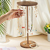 Rotatable Round Wood Jewelry Necklace Display Organizer Hanging Tower Rack NDIS-TAC0001-01B-7