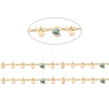 Natural Turquoise Column Beaded Chains CHC-K012-02G-07-2