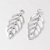 Hollow Leaf 316 Surgical Stainless Steel Filigree Charms STAS-M258-06-2