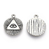 Tibetan Style Eye Alloy Pendant Rhinestone Settings PALLOY-T075-200AS-1