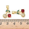 Brass Micro Pave Cubic Zirconia Pendants KK-L243-01G-01-3