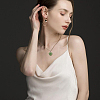 FIBLOOM 6Pcs 6 Styles Natural Rose Quartz & Green Aventurine Pendant Necklaces Set with Alloy Chains NJEW-FI0001-13-6