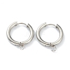 Tarnish Resistant 201 Stainless Steel Huggie Hoop Earring Findings STAS-P283-01G-P-1