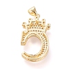 Brass Micro Pave Cubic Zirconia Pendants KK-R138-002C-2