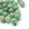 Round Natural Green Aventurine Pendants G-Q434-15-1