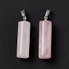 Natural Rose Quartz Pendants G-E135-02P-11-3