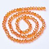 Electroplate Glass Beads Strands EGLA-A044-T4mm-B05-2