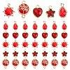 40Pcs 5 Styles Glass Pendants GLAA-GA0001-93-1
