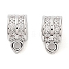 Brass Micro Pave Clear Cubic Zirconia Charms KK-U028-17P-1