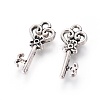 Tibetan Style Alloy Skeleton Key Pendants TIBEP-22625-AS-FF-2