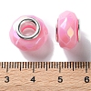 Opaque Brass Cores Acrylic European Beads OACR-M024-03S-11-3