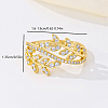 Brass Micro Pave Cubic Zirconia Finger Rings for Women PB9120-1-2