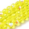 Electroplate Transparent Glass Beads Strands EGLA-A035-T3mm-L03-1