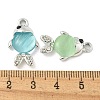 UV Plating Alloy Rhinestone Pendants FIND-M033-16P-3