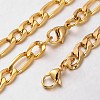 304 Stainless Steel Figaro Chain Necklaces and Bracelets Sets SJEW-L379-13-3