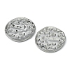 Alloy Blank Flat Round Hammered Pendants LS-PALLOY-M031-07B-2