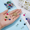 40Pcs 10 Colors Glass European Dangle Charms PALLOY-FI00003-3